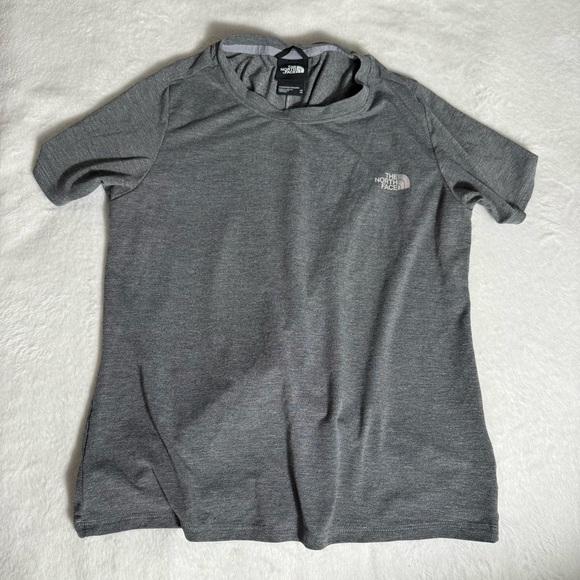 The North Face Women’s Workout Tee Knotted Twist Back XS Grey - Picture 3 of 8
